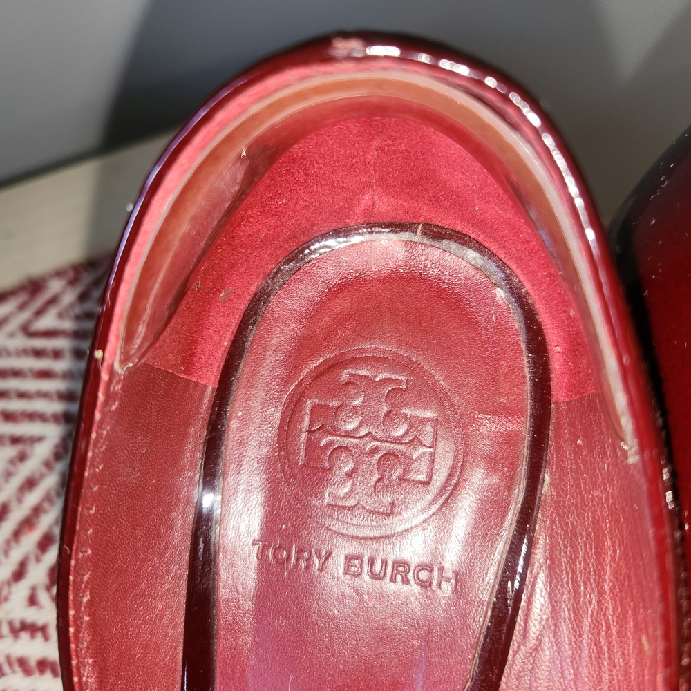 TORY BURCH Deep Red Heels - Picture 5 of 9